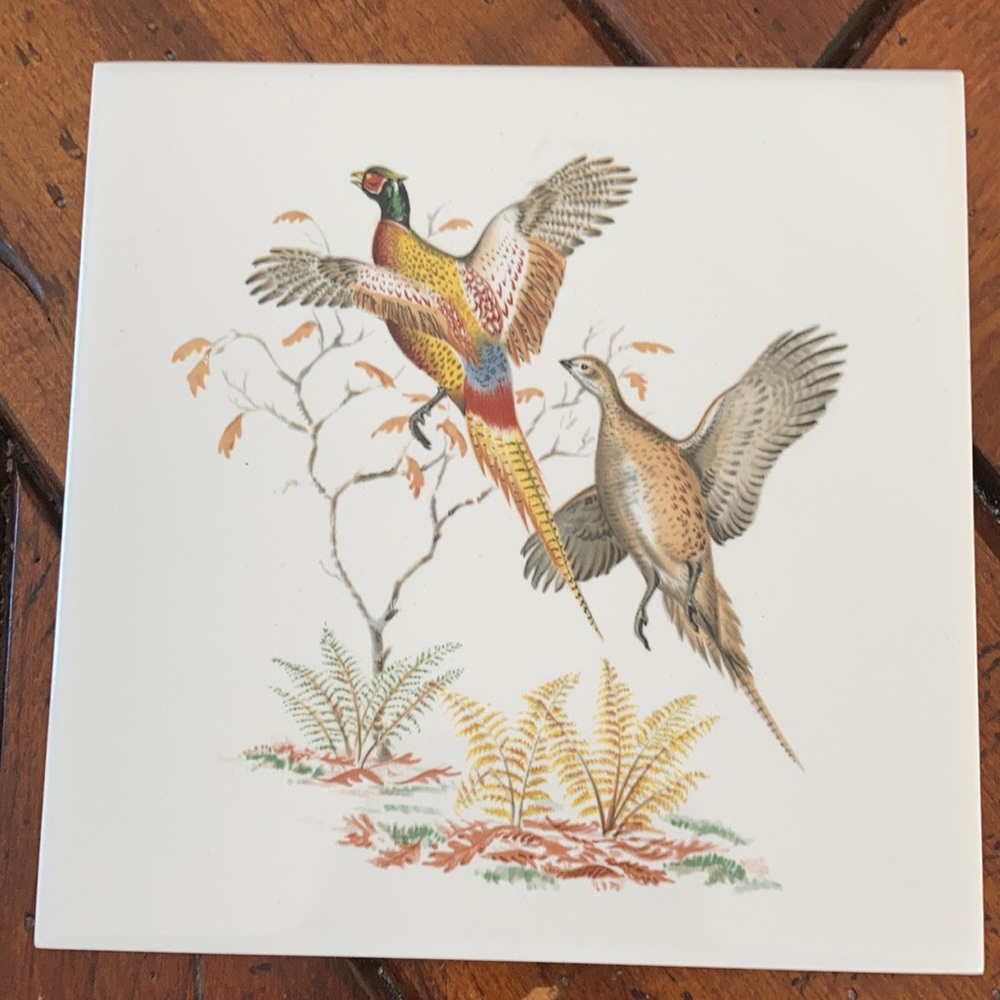 COPY - Vintage Soriano  Pheasant Ceramic Tile.